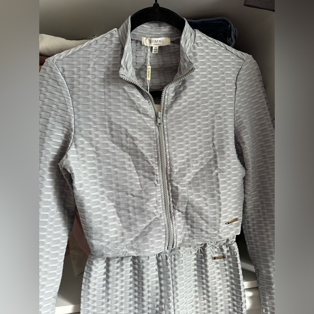 Simms Light Gray Patterned Jumpsuit - image 7